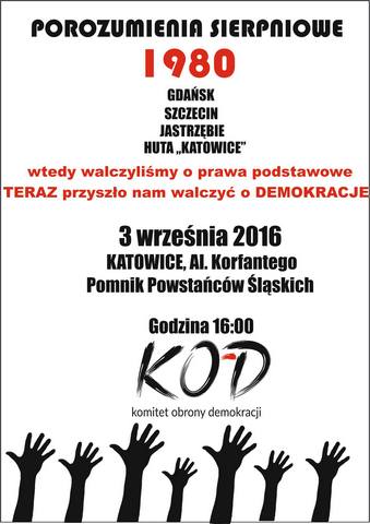Manifestacja "Porozumienia sierpniowe 1980" @ Pomnik Powstańców Śląskich | Katowice | śląskie | Polska