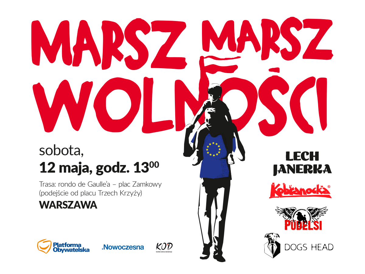 MARSZ EUROPEJSKI 12 maja, godz. 13:00, Warszawa, Rondo de Gaulle'a @ Warszawa | mazowieckie | Polska